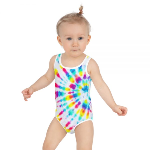The Grateful Store- Rainbow Tie-Dye Little Girls Swimsuit 2T-7