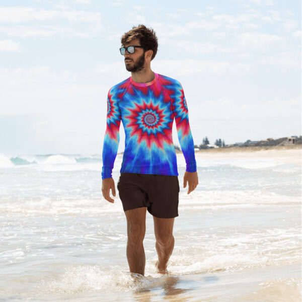 The Grateful Store-Red Whirl Men's Rash Guard Top (38–40 UPF)