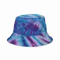 The Grateful Store-Purple Spiral Tie-Dye Reversible Bucket Hat