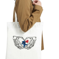 Blue Bear Cotton Tote Bag