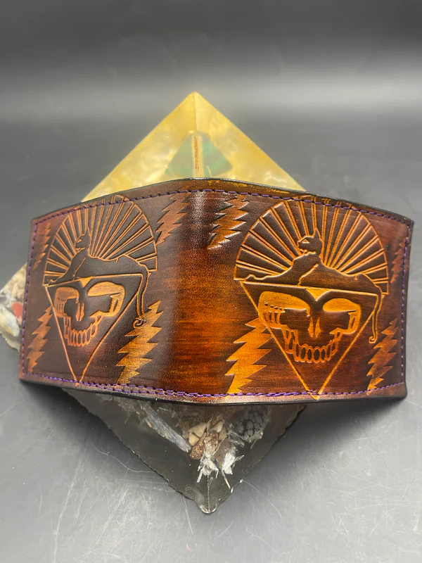 Lost Sailor Design-Bifold Wallet Cats Under The Stars-Brown