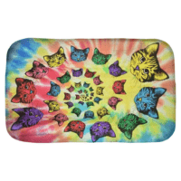 Spinning Cat Spiral Bath Mat (34 X 21)