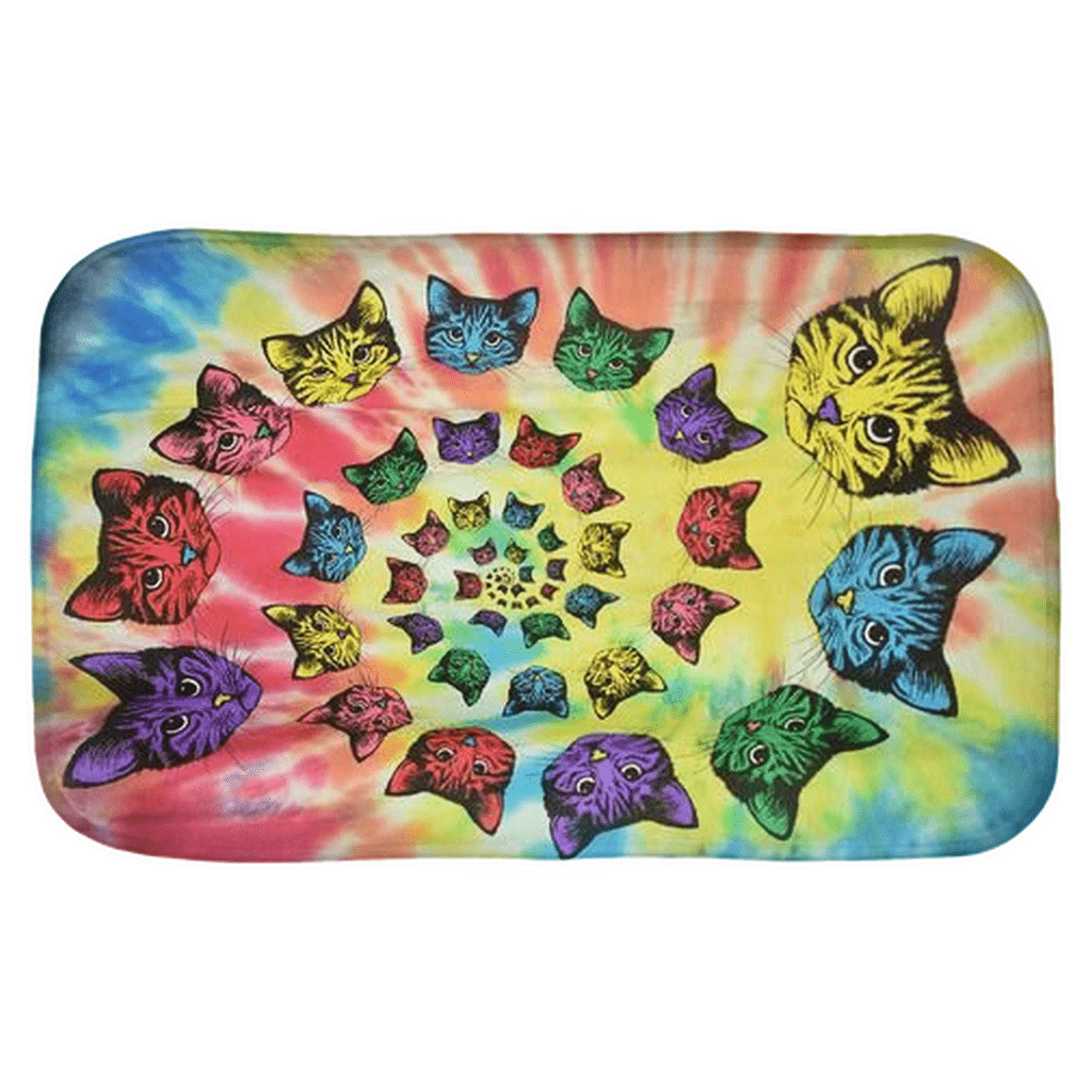 Spinning Cat Spiral Bath Mat (34 X 21)
