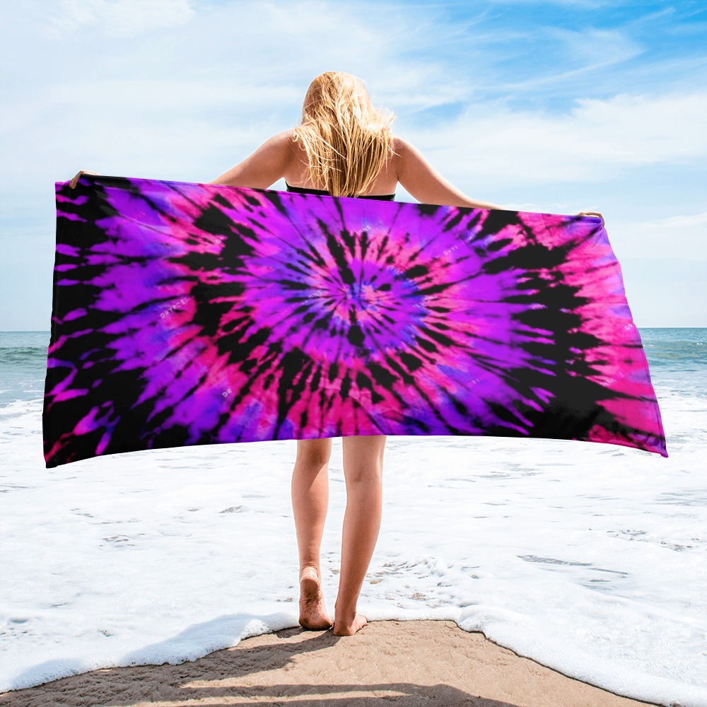 Hot Purple Beach Towel - Image 2
